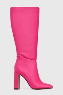 Steve Madden kozaki Ambrose damskie kolor różowy na słupku SM11002642 - Kozaki damskie - miniaturka - grafika 1