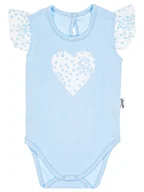 Body dla niemowląt - Dziewczęce body serce niebieskie Nicol,r.92 - miniaturka - grafika 1
