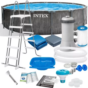 Intex Basen stelażowy 457x122cm zestaw 6w1 26742 26742 - Baseny ogrodowe - miniaturka - grafika 2