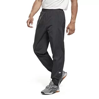 Spodenki męskie - Reebok Męskie spodnie dresowe Essentials tkane, Nocna czerń, XL - grafika 1