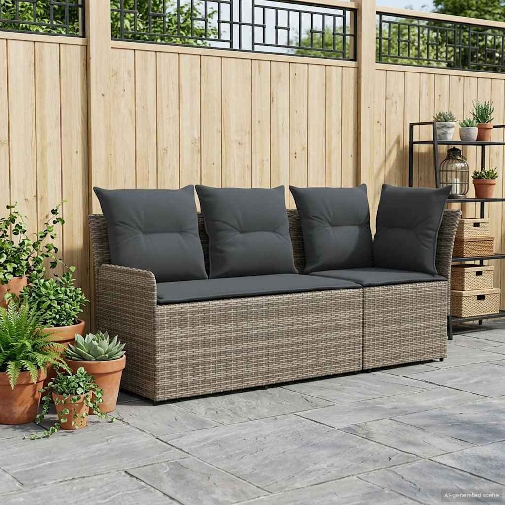 vidaXL Sofa ogrodowa z podłokietnikami i sofą narożną 2 Sztuka