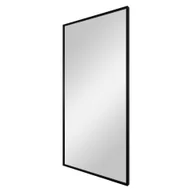 Lustra - Lustro łazienkowe prostokątne 50x100 cm Dubiel Vitrum One w ramie czarny szczotkowany - miniaturka - grafika 1
