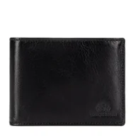 Portfele - Męski portfel z rozkładanym panelem czarny - miniaturka - grafika 1
