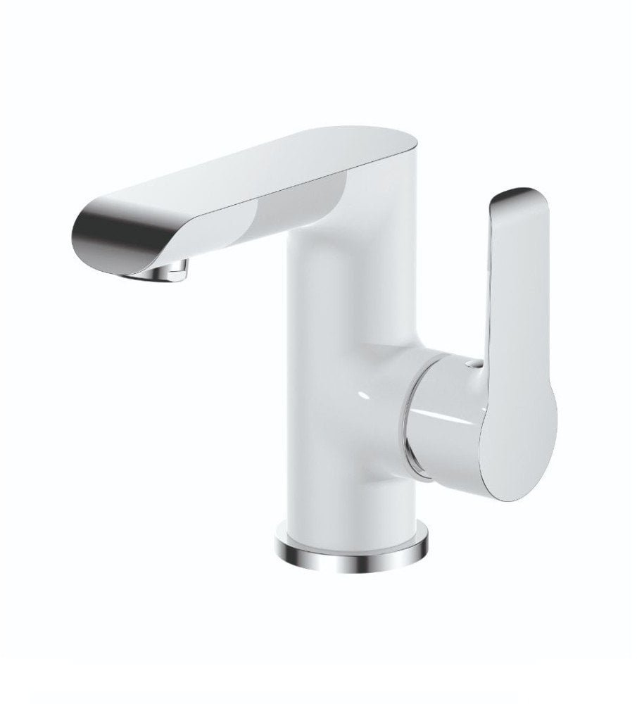 Aqualine Washbasin faucet BIANCA, side handle, white