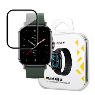 Wozinsky Watch Glass hybrydowe szkło do Xiaomi Amazfit GTS 2E czarny - Akcesoria do smartwatchy - miniaturka - grafika 1