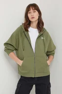 Bluzy damskie - Vans bluza damska kolor zielony z kapturem z nadrukiem - miniaturka - grafika 1