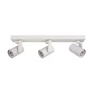 Lampy sufitowe - Italux Biały potrójny regulowany reflektor SPL-31993-3B-WH z serii SPIELA ŻARÓWKI - miniaturka - grafika 1