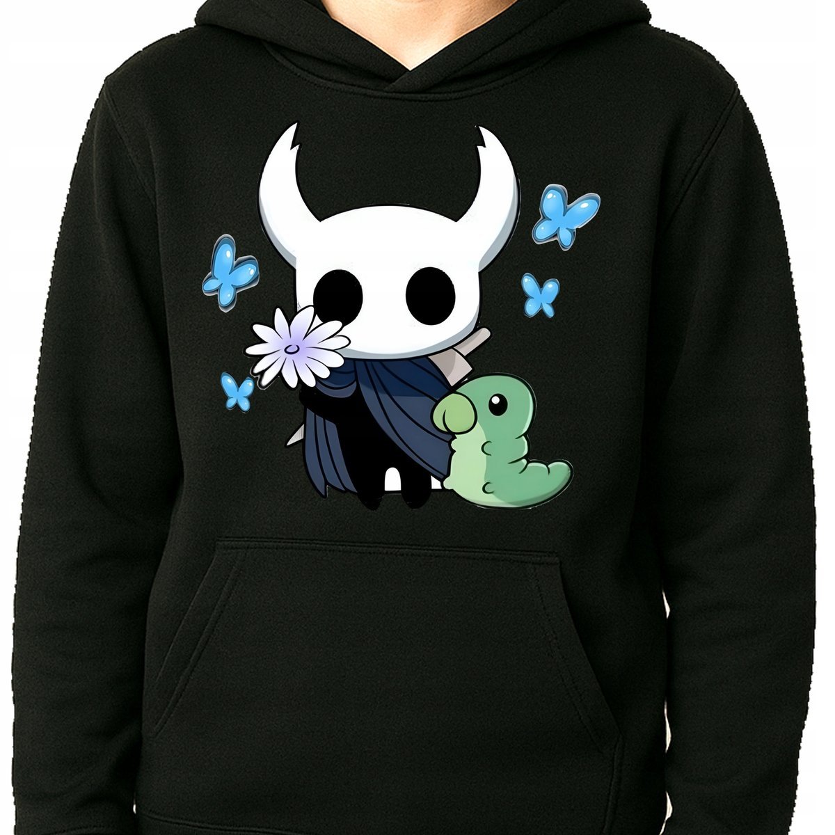 Not Today Hollow Knight Bluza Dziecięca Kangurka Z Kapturem 128 P421 Czarna