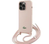 Etui i futerały do telefonów - Lacoste LCHCP15XSCCRLP Hardcase Silicone Cord do iPhone 15 Pro Max Jasnoróżowy - miniaturka - grafika 1