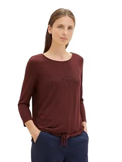 Koszulki i topy damskie - TOM TAILOR T-shirt damski, 32404 - Raisin Melange, XS - grafika 1