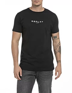 Replay Męski T-shirt M6138L.000.2660, czarny, S - Koszulki męskie - miniaturka - grafika 1