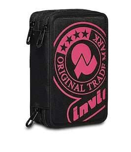 Invicta WalizkaSzkoła 3 przedziały LOGO - GRS, różowy, dziewczęta i dziewczęta, w komplecie ołówki, markery itp.., Różowy, DIMENSIONI:12,5X20X7 cm, szkoła - Piórniki - miniaturka - grafika 1