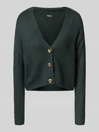 Swetry damskie - Kurtka z dzianiny o kroju regular fit z obniżonymi ramionami model ‘CAROL’ - miniaturka - grafika 1