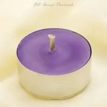 Świece - Świeca tealight z wosku pszczelego - fioletowa - grafika 1
