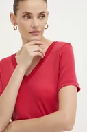 Koszulki sportowe damskie - Morgan t-shirt DIWI damski kolor czerwony DIWI - miniaturka - grafika 1