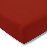Prześcieradła - Estella Prześcieradło ze ściągaczem Zwirn Jersey Premium Czerwone - miniaturka - grafika 1