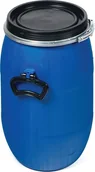 Zbiorniki na deszczówkę - ECOabc Beczka plastikowa UN z deklem i obejmą zaciskową 30 l niebieska - miniaturka - grafika 1