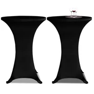 Obrusy i serwetki - vidaXL vidaXL Obrus na st$136 barowy O 60 cm czarny rozci$137gany 2 szt - miniaturka - grafika 1