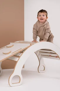DUŻY bujak montessori + DUŻA zjeżdżalnia CHMURKI - Skoczki dla dzieci - miniaturka - grafika 1