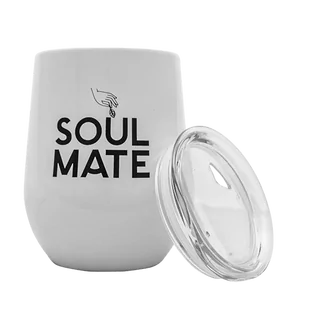 TermoLid – stalowe naczynko z pokrywką – Soul Mate (białe) – 350 ml - Yerba Mate - miniaturka - grafika 1