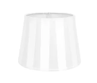 Oprawy, klosze i abażury - Abażur w kolorze bieli z paskami, na E27 - miniaturka - grafika 1