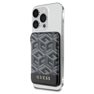 Plecaki - Guess Wallet Card Slot GUWMSHGCFSEK MagSafe GCube stripe czarny/black - miniaturka - grafika 1