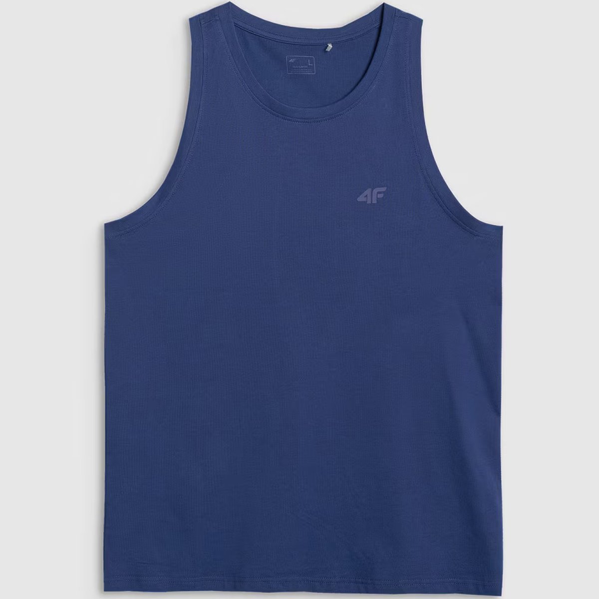 Top Męski 4F Koszulka bez rękawów Sportowa Z Logo Granatowa 4FWMM00TSLEM126 XXL
