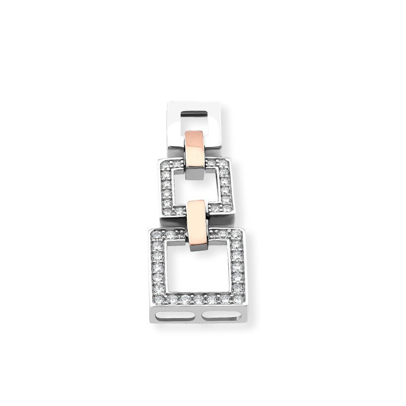 ZAWIESZKA SREBRNA ZE ZŁOTEM I CYRKONIAMI 150