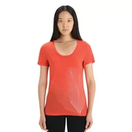 Bielizna sportowa damska - Damska koszulka Icebreaker Tech Lite II SS Tee Scoop Plume vibrant heather - XS - miniaturka - grafika 1