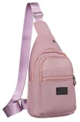 Nerki - Mały Plecak Na Jedno Ramię Saszetka Na Pasku Z Kieszeniami Poliester Peterson, Salomon Pink - miniaturka - grafika 1