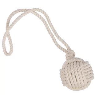 Piłka Na Sznurze Do Rzucania Szarpania Beż 48 cm - Zabawki dla psów - miniaturka - grafika 1