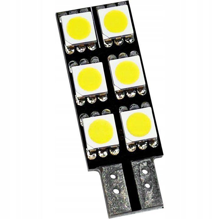 Mocna Żarówka W5W 6 LED T10 Żarówki Postojowe Postojówki B200