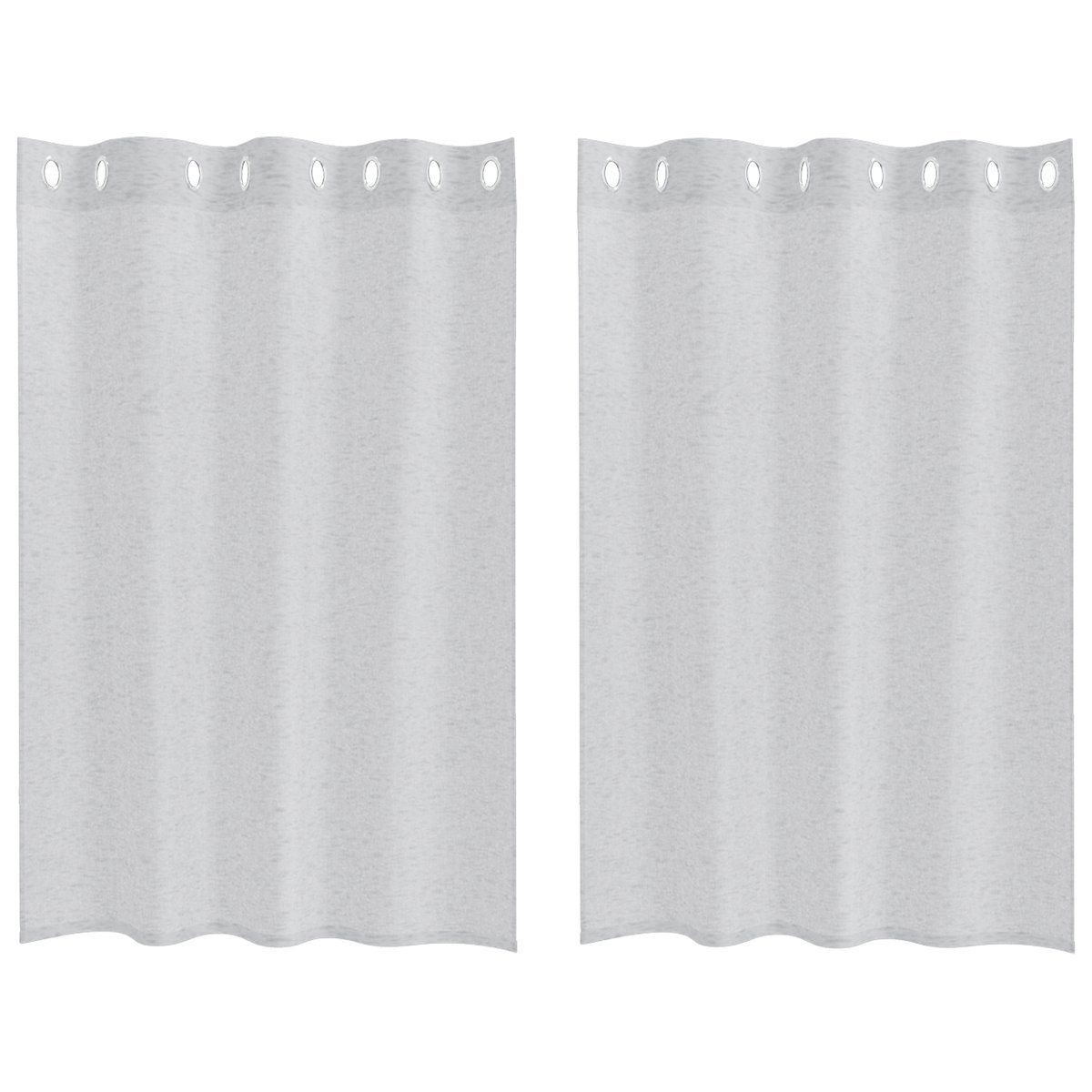vidaXL Zasłony z zasłonami 2 pcs Jasny szary 140 x 140 cm Poliester