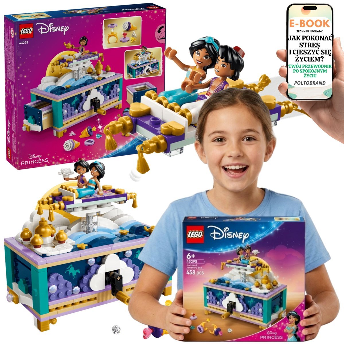 LEGO 43295 Disney Princess Szkatułka Dżasminy Prezent Dla Dziewczynki + E-BOOK-1