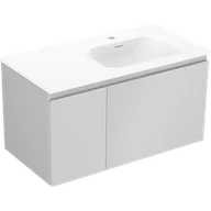 Szafki łazienkowe - Mexen Orio szafka łazienkowa 90 cm z umywalką Vela prawą, 1S, 1D, szara mat/biała mat - 91A13-09047-3-BBFF62-W23P01 - miniaturka - grafika 1