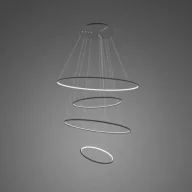 Lampy sufitowe - Lampa wisząca Ledowe okręgi No.4 Φ100 cm czarna 2700k ściemnialna Altavola Design - miniaturka - grafika 1