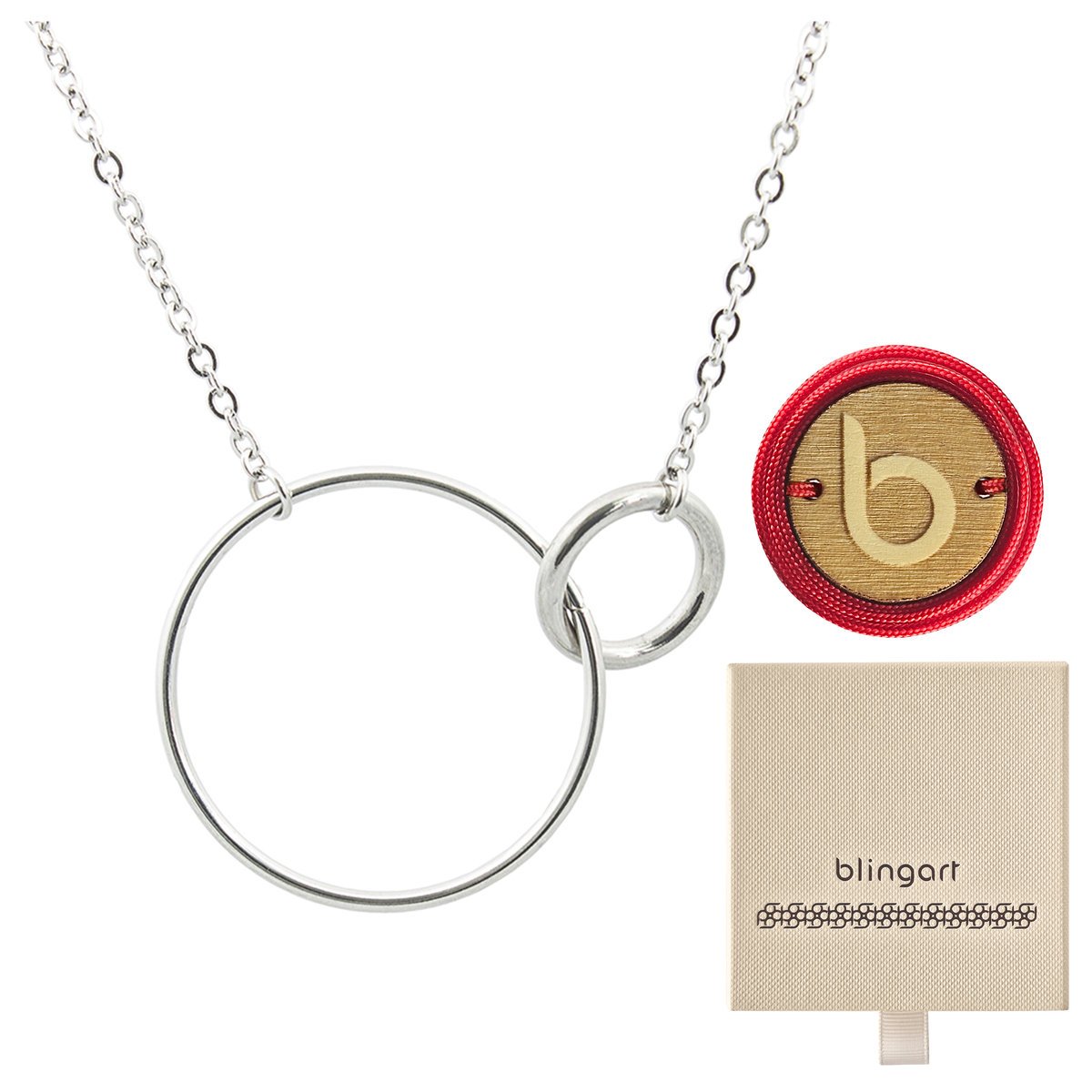 Celebrytka naszyjnik damski stal chirurgiczna kółka biżuteria modna BLINGAR