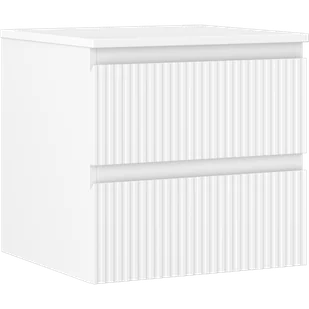 Mexen Rivel szafka łazienkowa podumywalkowa 50 cm z blatem, 2 szuflady, ryflowana , biała mat - 91A20-05047-2-BFFC01 - Szafki łazienkowe - miniaturka - grafika 1