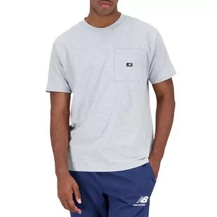 Koszulka New Balance MT31542AG - szara - Koszulki męskie - miniaturka - grafika 1