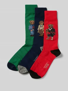 Skarpety z nadrukiem z logo w zestawie 3 szt. - Skarpetki męskie - miniaturka - grafika 1