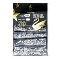 Ozdoby do paznokci - Zestaw cyrkonii 1440 szt. c-5 - miniaturka - grafika 1