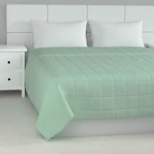 Narzuty - Dekoria Narzuta pikowana w kratę zieleń eukaliptusa szer.260 × dł.210 cm Loneta 498-133-61 - miniaturka - grafika 1