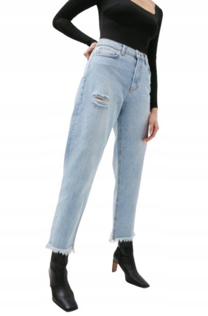 KAREN MILLEN JEANSY DLA NISKICH PROSTE 40 4_