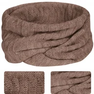 Apaszki i szaliki damskie - KOMIN DAMSKI JESIENNY ZIMOWY CIEPŁY TUBA BEŻOWY BEŻ POLSKA MARKA - miniaturka - grafika 1