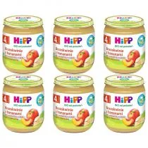 Hipp Brzoskwinie z bananami po 4. miesiącu zestaw 6 x 125 g Bio - Desery dla dzieci - miniaturka - grafika 1