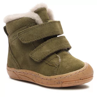 Buty dla chłopców - Kozaki Froddo Minni Suede Velcro G2110126-3 M Dark Green 3 - grafika 1