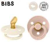 Smoczki uspokajające - Bibs Colour Anatomical 2-Pack Ivory & Blush S Smoczek Anatomiczny Kauczuk Hevea - miniaturka - grafika 1