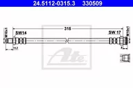 Przewody hamulcowe - Przewód hamulcowy elastyczny ATE 24.5112-0315.3 - miniaturka - grafika 1