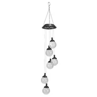Lampy ogrodowe - Haushalt HI Solarna lampa dekoracyjna LED, szkło crackle, 6 żarówek 70229 - miniaturka - grafika 1