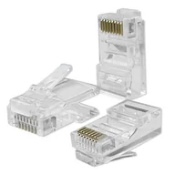 Pozostałe akcesoria sieciowe - Qoltec Wtyk przelotowy złącze RJ45 CAT5e UTP Pass Through Pozłacane styki 10 sztuk - miniaturka - grafika 1